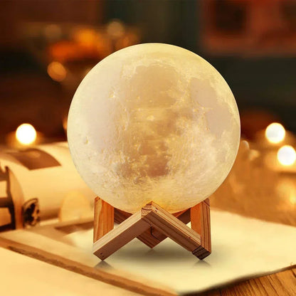Lámpara Luna LED 8cm - Luz Nocturna Decorativa