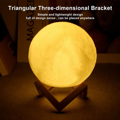 Lámpara Luna LED 8cm - Luz Nocturna Decorativa