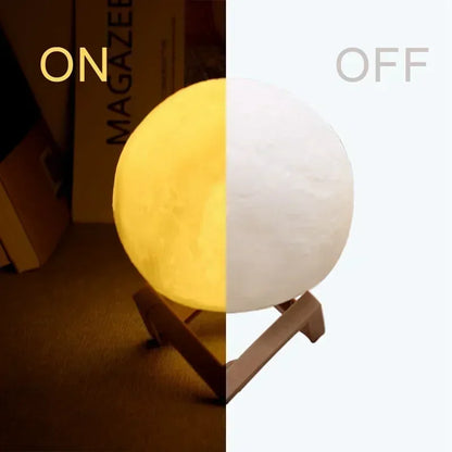 Lámpara Luna LED 8cm - Luz Nocturna Decorativa