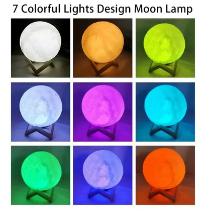 Lámpara Luna LED 8cm - Luz Nocturna Decorativa