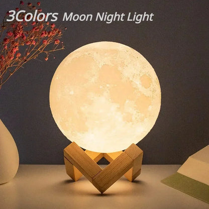 Lámpara Luna LED 8cm - Luz Nocturna Decorativa