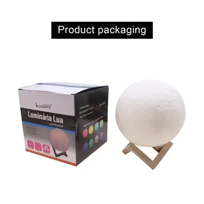 Lámpara Luna LED 8cm - Luz Nocturna Decorativa